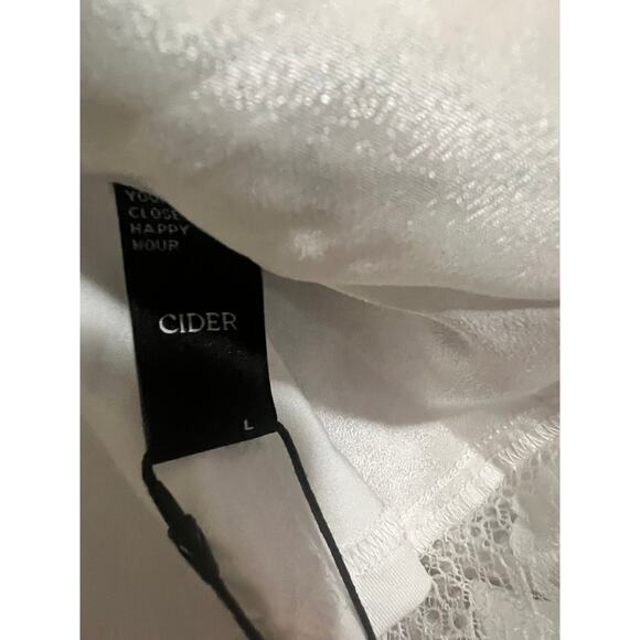 Floral Lace Patchwork Mini Dress| Cider |Size Large - Picture 6 of 6